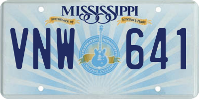 MS license plate VNW641