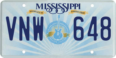 MS license plate VNW648