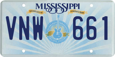 MS license plate VNW661