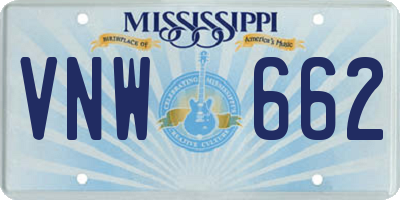 MS license plate VNW662