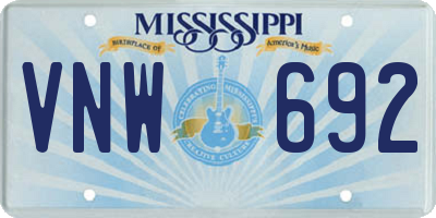 MS license plate VNW692