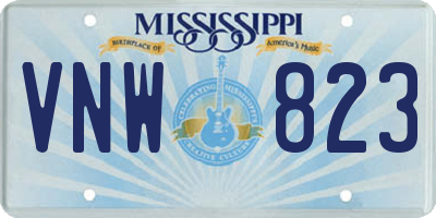 MS license plate VNW823