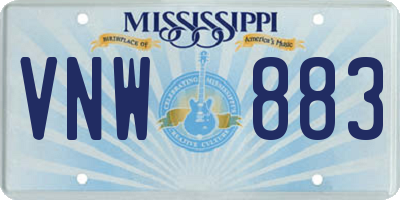 MS license plate VNW883