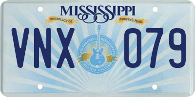 MS license plate VNX079