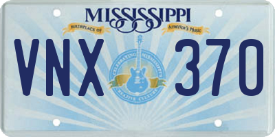 MS license plate VNX370