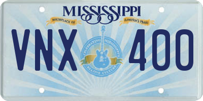 MS license plate VNX400