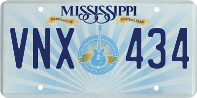 MS license plate VNX434