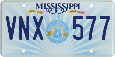 MS license plate VNX577