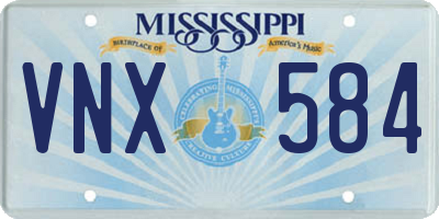 MS license plate VNX584