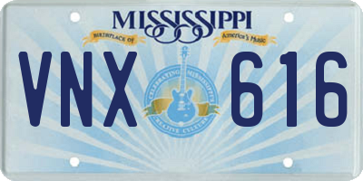 MS license plate VNX616
