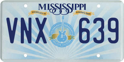 MS license plate VNX639