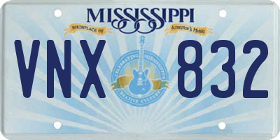 MS license plate VNX832