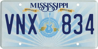 MS license plate VNX834