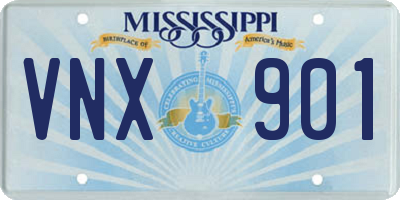 MS license plate VNX901