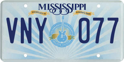 MS license plate VNY077