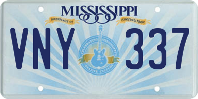 MS license plate VNY337