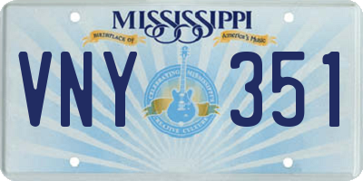 MS license plate VNY351