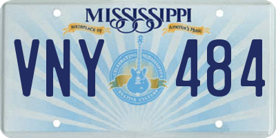 MS license plate VNY484
