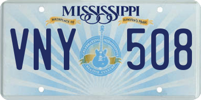 MS license plate VNY508