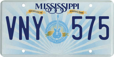 MS license plate VNY575