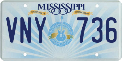 MS license plate VNY736