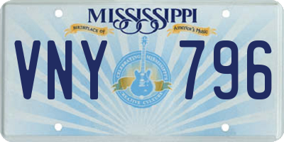 MS license plate VNY796