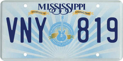 MS license plate VNY819