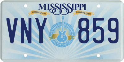 MS license plate VNY859