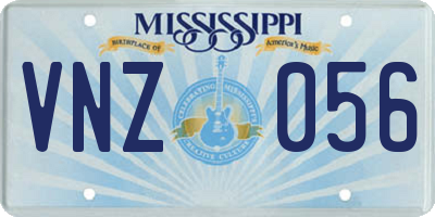 MS license plate VNZ056