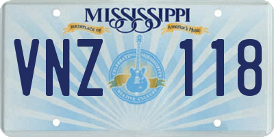 MS license plate VNZ118