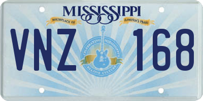 MS license plate VNZ168