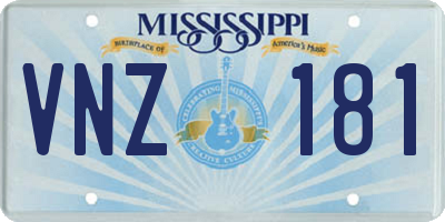MS license plate VNZ181