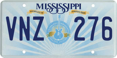 MS license plate VNZ276