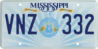 MS license plate VNZ332