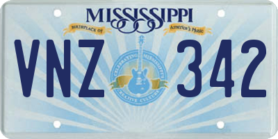 MS license plate VNZ342