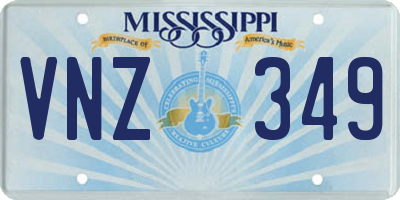 MS license plate VNZ349