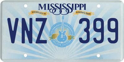 MS license plate VNZ399