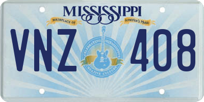 MS license plate VNZ408
