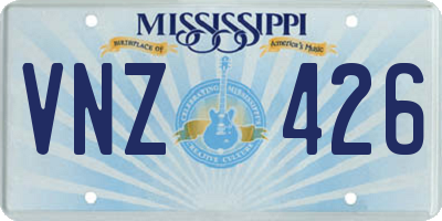 MS license plate VNZ426