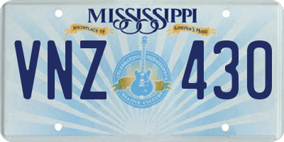 MS license plate VNZ430