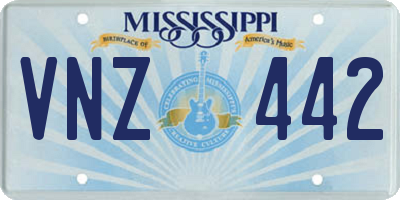 MS license plate VNZ442