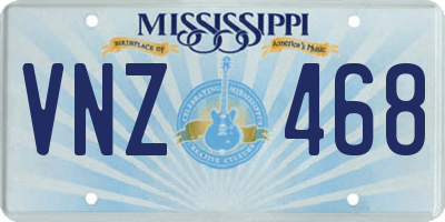 MS license plate VNZ468
