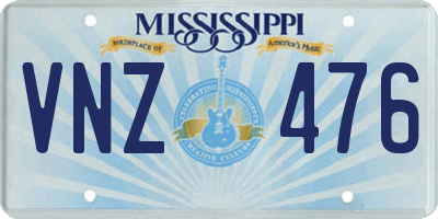 MS license plate VNZ476