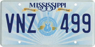 MS license plate VNZ499