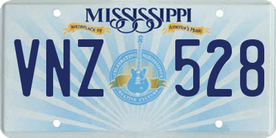 MS license plate VNZ528
