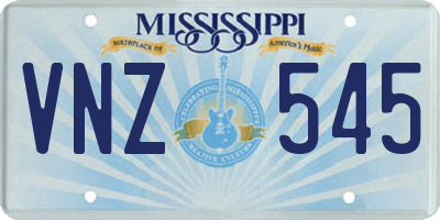 MS license plate VNZ545