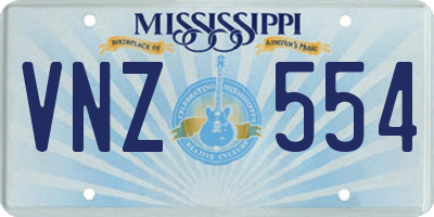 MS license plate VNZ554