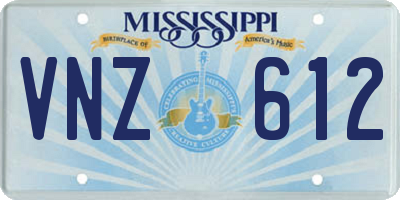 MS license plate VNZ612