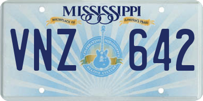 MS license plate VNZ642