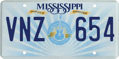 MS license plate VNZ654